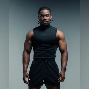 WKR mock neck sleeveless compression shirt